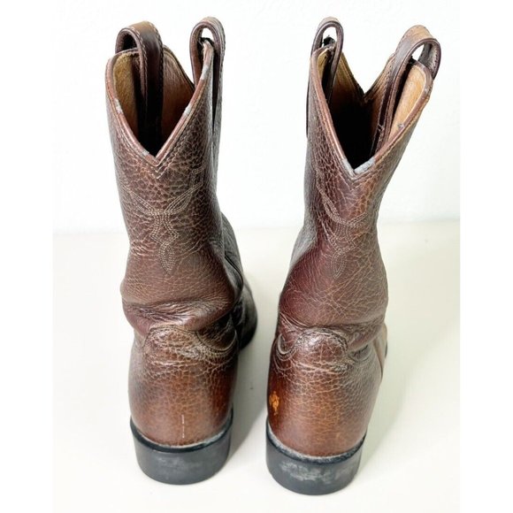 Ariat Men\'s 9.5D #35524 Men\'s Brown Bullhide Leather Boots GUC main image 9